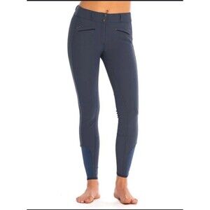 Goode Rider Slate Blue Gray Equestrian Miracle Breech Full Seat Sz 30